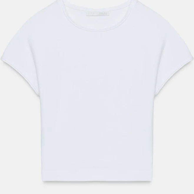 t-shirt Zara Cropped Short Sleeve T-Shirt Zara USA $12.9