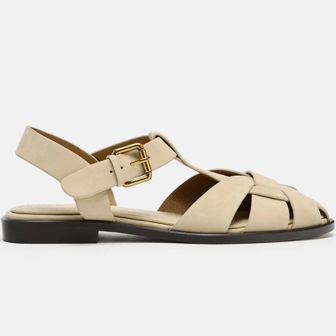 shoes Zara Leather Fisherman Sandals Zara USA $79.9