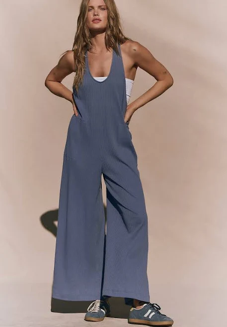 jumpsuit Zena One-Piece Cotton Scoop Neck Wide Leg Jumpsuit by free-est at free People Free People $70
