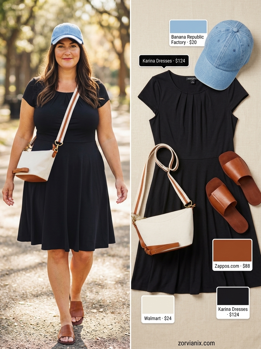Casual denim shorts and white top outfit for women, not a tiered dress, perfect for weekend errands in 2026.