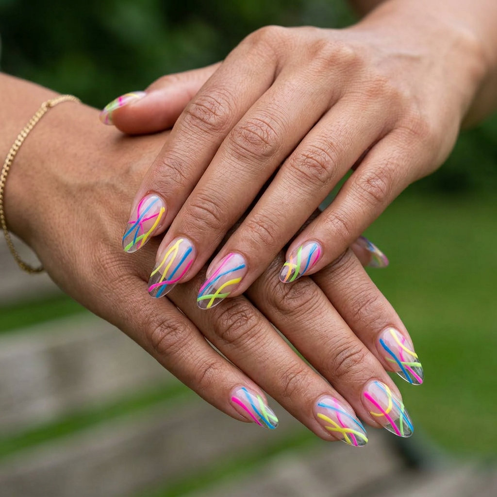 Summer Graffiti Canvas Nails 2026 | Playful Festival Style Summer graffiti canvas nails for a playful, artistic look. Edgy, vibrant, and perfect for festivals in 2026.