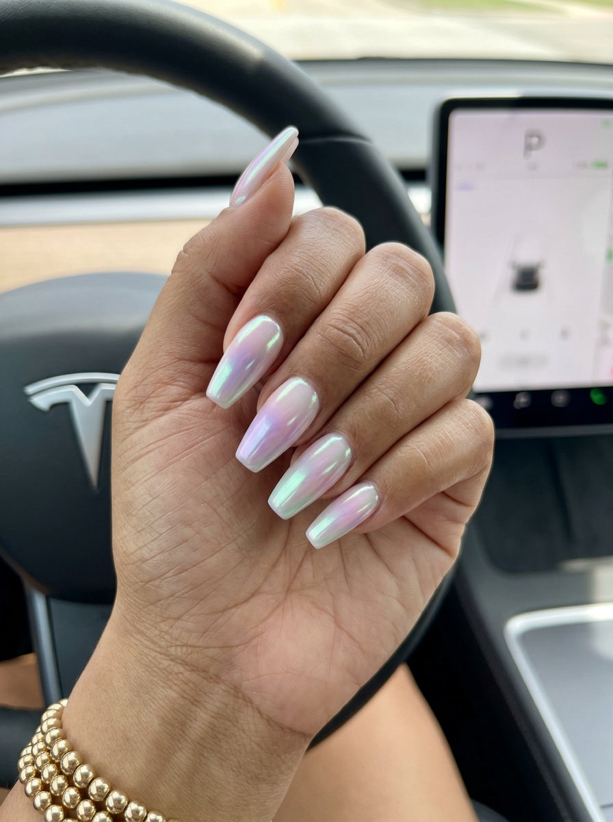 Dreamy pastel chrome ombre nails for cute summer nails 2026, ideal for festivals and parties.