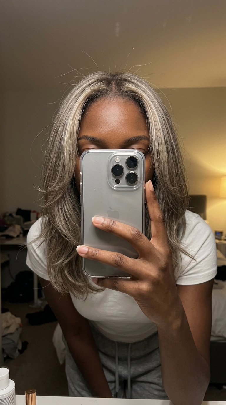 Frosty Ash Blonde Highlights: Natural Radiance 2026 medium ash blonde hair with frosty champagne, babylights, long soft layers for natural look