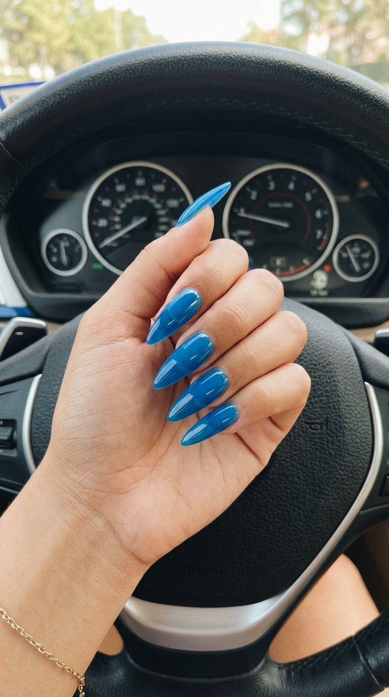 Butter yellow matte squoval nails for summer errands, july nails 2026.