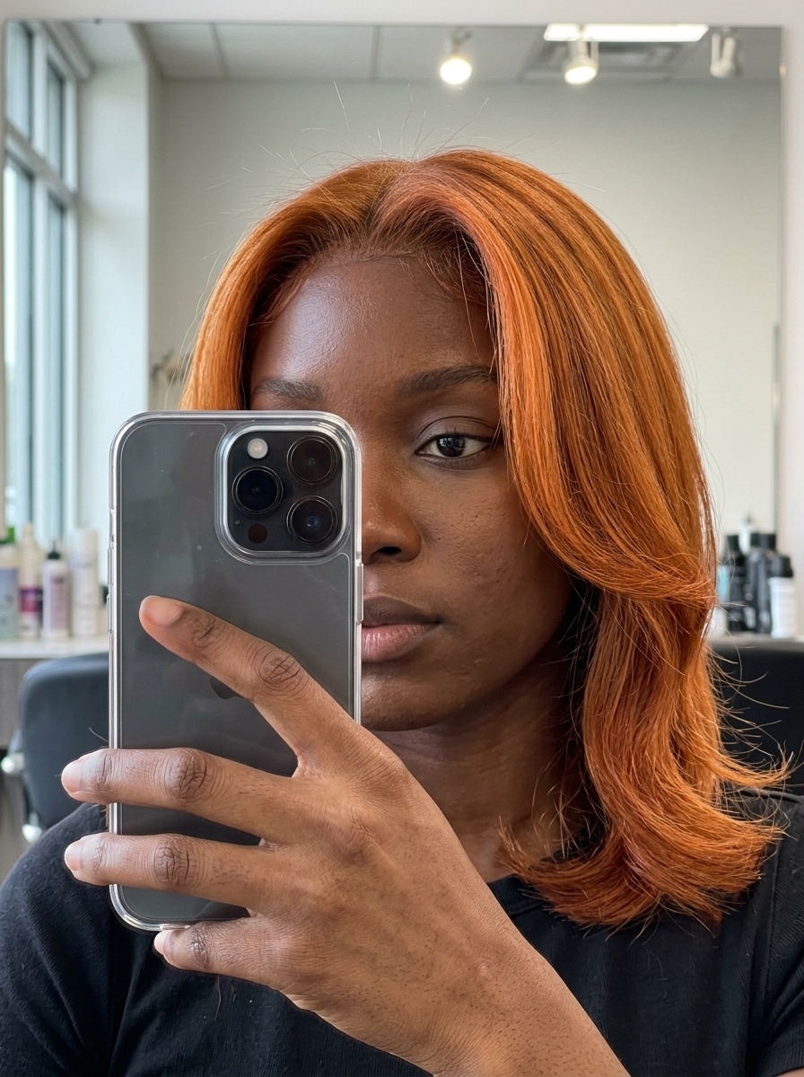 Copper Glaze Auburn: High-Shine Finish 2026 sleek midi cut light auburn with sheer copper glaze for high-shine look