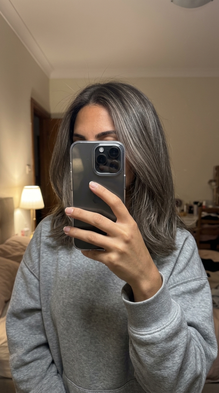 long mushroom balayage with cool ash beige highlights for summer