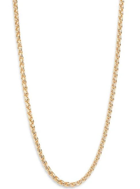 accessory 14K Gold Plated Demi Fine Wheat Chain Necklace Nordstrom $39
