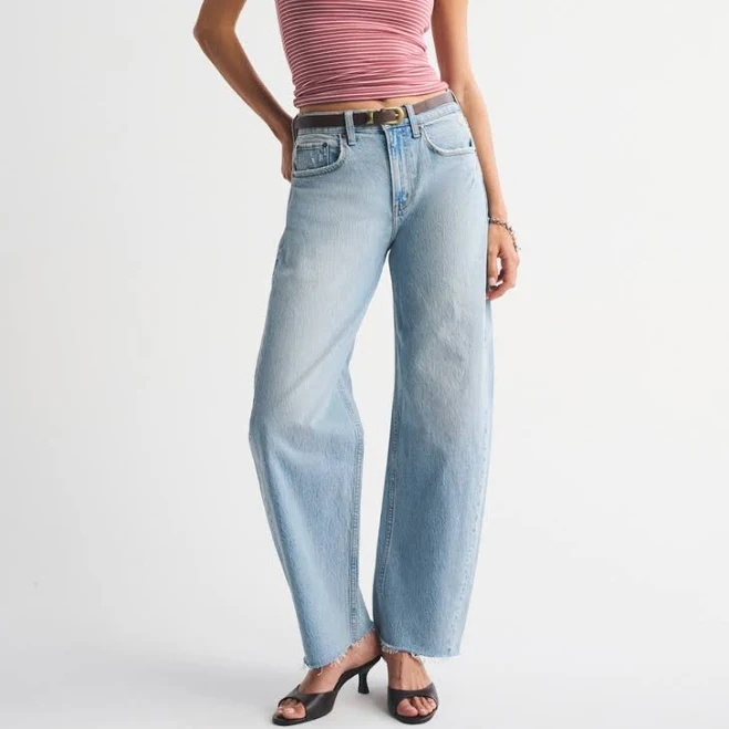 jeans Abercrombie & Fitch Women's High Rise Barrel Jean Abercrombie & Fitch $90