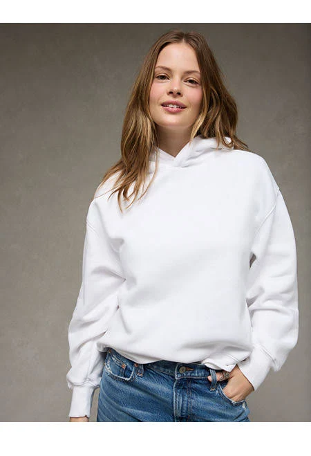 top AE Women's Everyday Luxe Hoodie American Eagle Outfitters $25.98