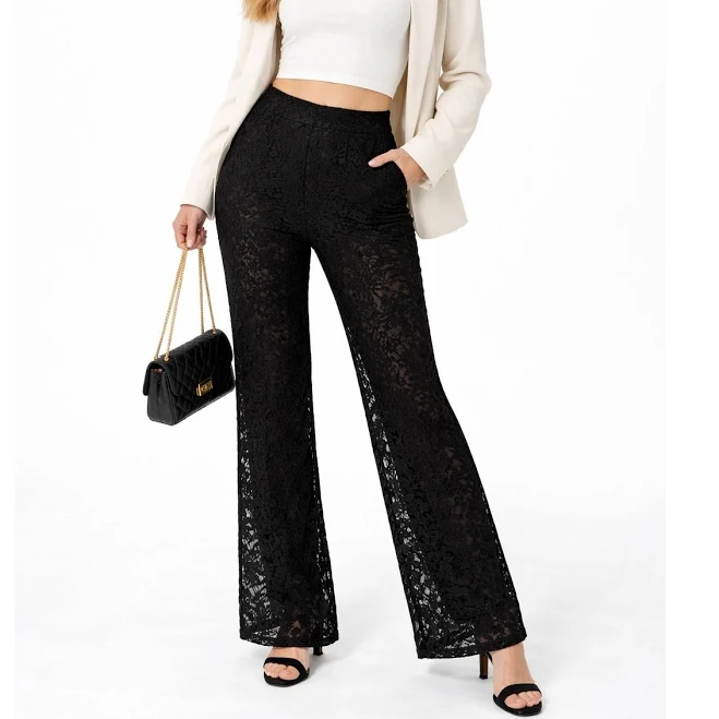 pants Alfani Women's Lace High Rise Wide Leg Palazzo Pants Poshmark $25