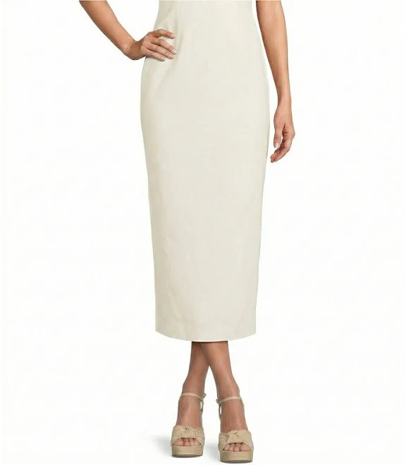 skirt Antonio Melani Women's High Rise Woven Linen Pencil Skirt Dillard's $149