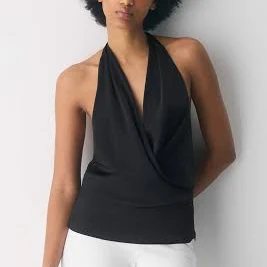 top Aritzia Wilfred Women's Martini Satin Halter Top Aritzia $88