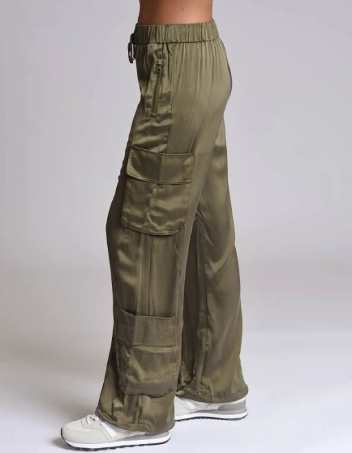pants BLANC NOIR Chelsea Silk Wide Leg Cargo Pant Blanc Noir $79