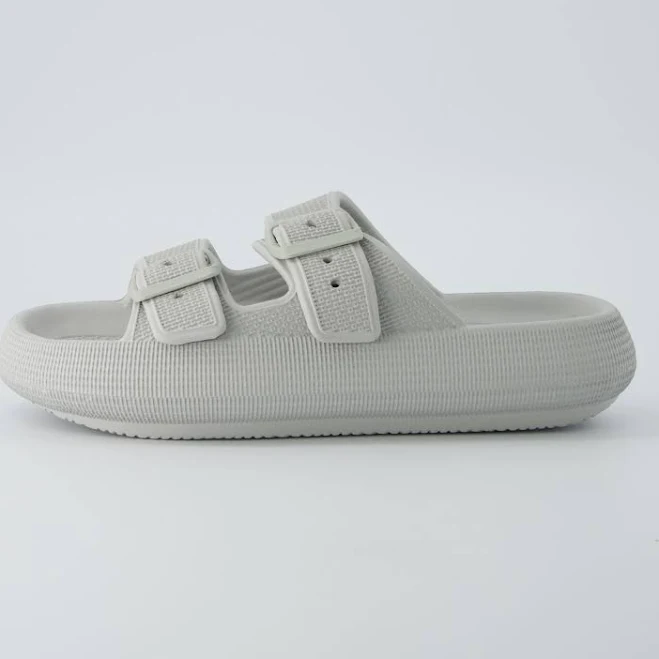 shoes Cushionaire Fame Pillow Recovery Sandals for Women's Adjustable Double Buckle Waterproof EVA Cloud Slides for Women's Cushionaire $26.99