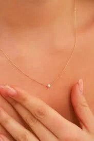 accessory Dainty Freshwater Pearl Necklace in Solid 14k Etsy $168