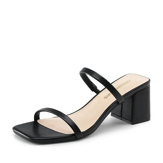 shoes Dream Pairs Minimalist Thin Strap Block Heel Sandals Dream Pairs $39.99
