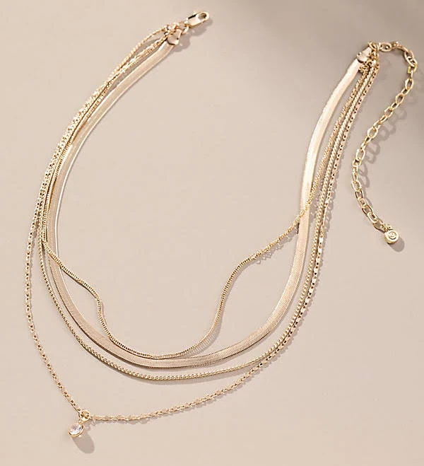 accessory Ettika 18K Gold Plated Layered Chain Necklace Anthropologie $60