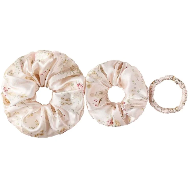 accessory Floral Silk Scrunchies (3 Pack) RachelSilk $29.9