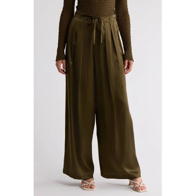 pants FRAME Women's High Waist Wide Leg Silk Pants Nordstrom Rack $99.99