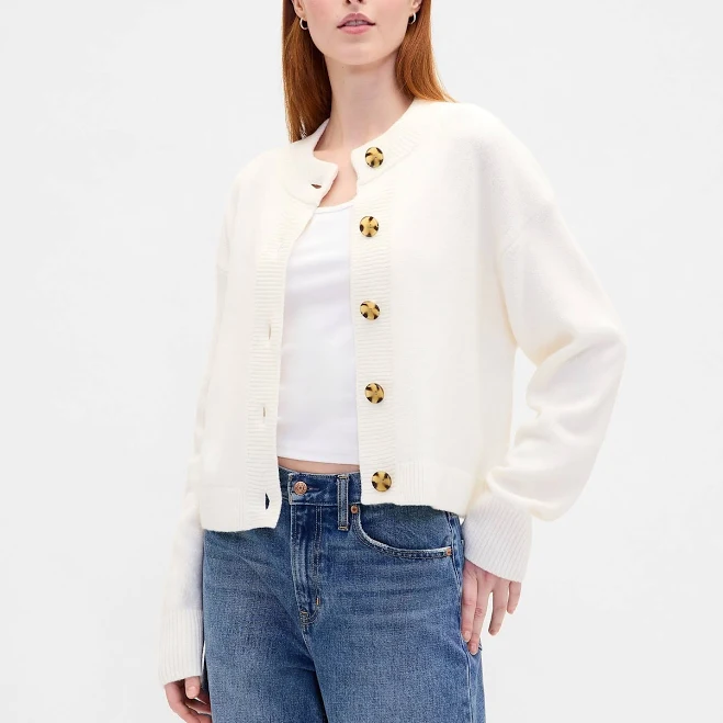 outerwear Gap Women's Cashsoft Oversized Chunky Cardigan Gap $34.99