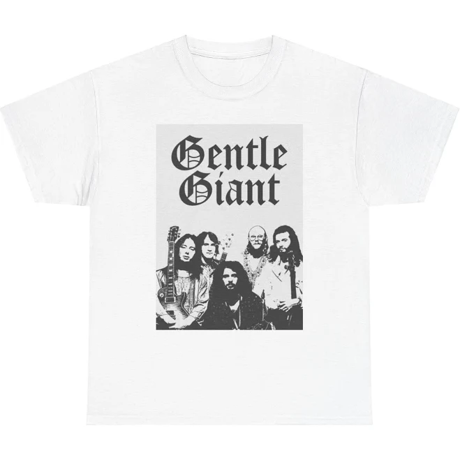top Gentle Giant Graphic T Shirt Vintage Rock Band Unisex Heavy Cotton Tee eBay - difaq56 $17.99