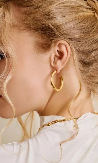 accessory Gold Bold Hoop Earrings Etsy - Asterodea $43.36