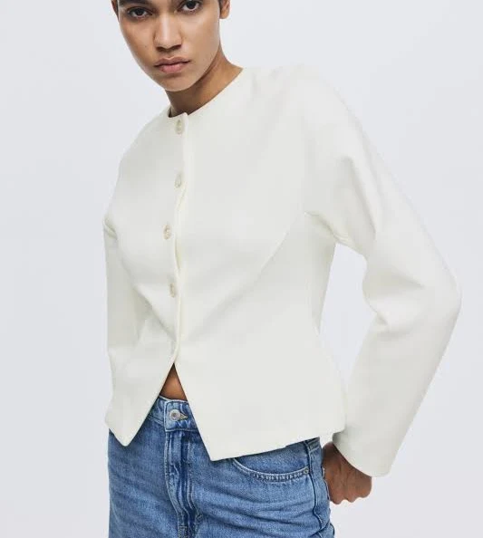 lace outfits H&M Women's Collarless Scuba Knit Blazer H&M $39.99