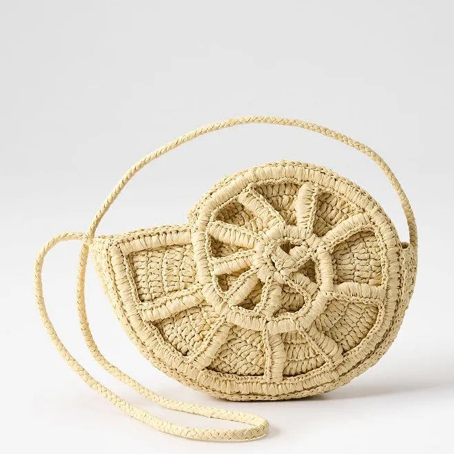 bag Handwoven Raffia Nautilus Crossbody Mark and Graham $99
