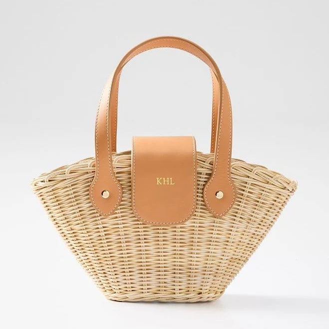 bag Juliette Wicker and Leather Mini Tote Mark and Graham $139.99