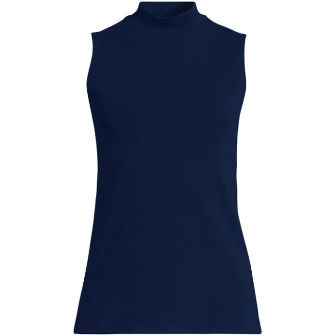 top Lands' End Women's Sleeveless Polished Essentials Mock Neck Top Lands' End $23.97