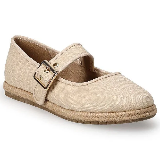 shoes LC Lauren Conrad Holland Women's Espadrille Mary Jane Flats, Size: 9, Natural Kohl's $37.49