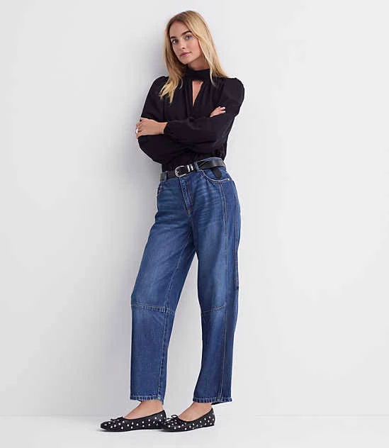 jeans Loft Women's High Rise Barrel Jeans LOFT $44.97