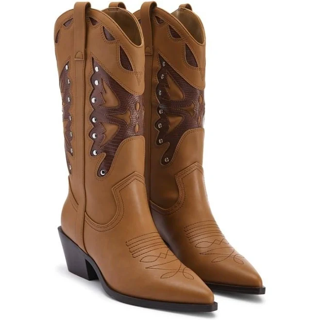 shoes Madden Girl Women's Saloonn Novelty Cowboy Boots Famous Footwear $50.98