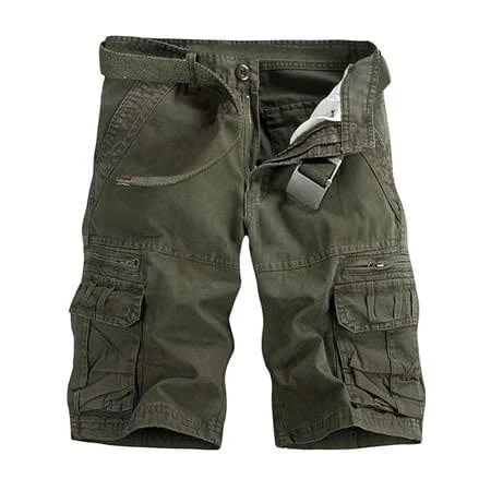shorts Men's Casual Cotton Cargo Shorts with Multi Pockets Walmart - TRGPSG $29.99