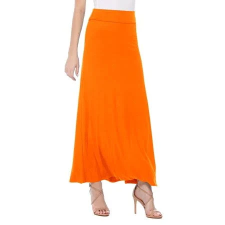 skirt MOA Collection Women's Stretchy Flowy Elastic Waistband Maxi Skirt Walmart - MOA Collection $14.95