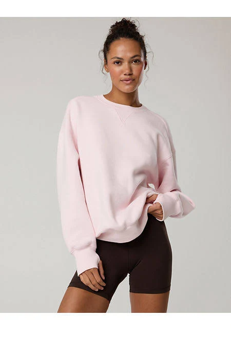 top OFFLINE By Aerie Cloud Fleece Oversized Crewneck Sweatshirt Women's Aerie $56.95