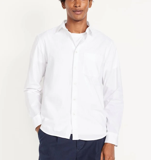 top Old Navy Men's Classic Fit Everyday Poplin Shirt Old Navy $15.99