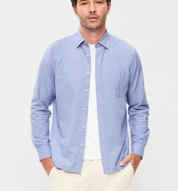 top Old Navy Men's Classic Fit Everyday Shirt - Multi - Size L Old Navy $19.99