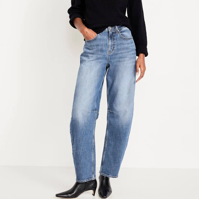 jeans Old Navy Women's High-Waisted Barrel Jeans Old Navy $24.99