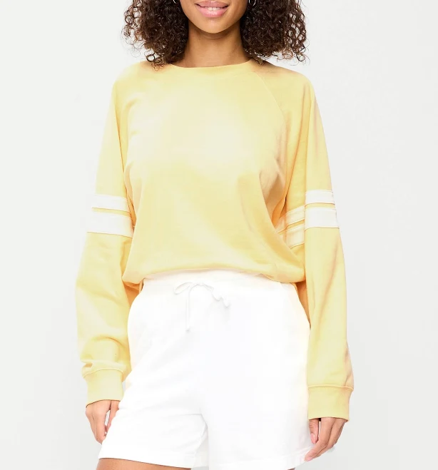 top Old Navy Women's Oversized Raglan Sweatshirt Old Navy $19.99