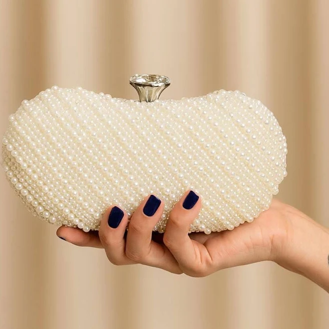 bag Pearl Beaded Clutch Bag Etsy - Seller $70