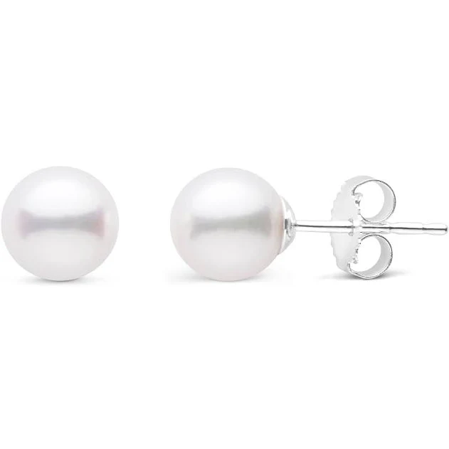 accessory Pearl Paradise 6.0-6.5 mm AA+ White Akoya Pearl Stud Earrings Pearl Paradise $310