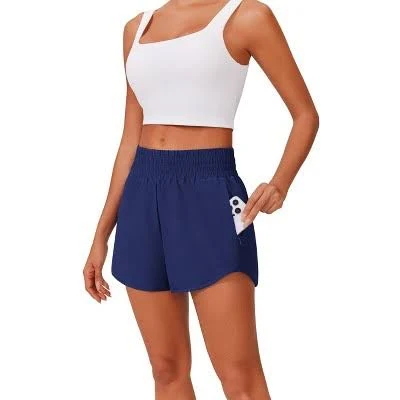 shorts Pinspark Women's High Waisted Quick Dry Running Shorts with Mesh Liner and Zip Pockets Target $15.09