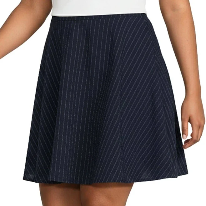 skirt Skies Are Blue Plus Size Pinstripe A-Line Skirt Dillard's $79