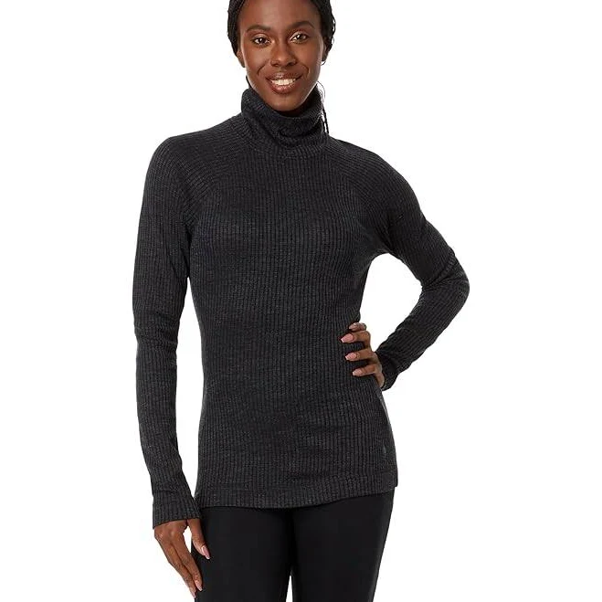top Smartwool Women's Thermal Merino Rib Turtleneck Zappos.com $130