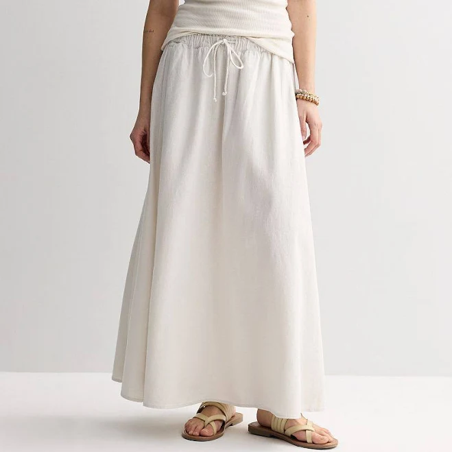 skirt Sonoma Goods For Life Linen Maxi Skirt, Women's, Size: Medium, Cream Kohl's $20.99