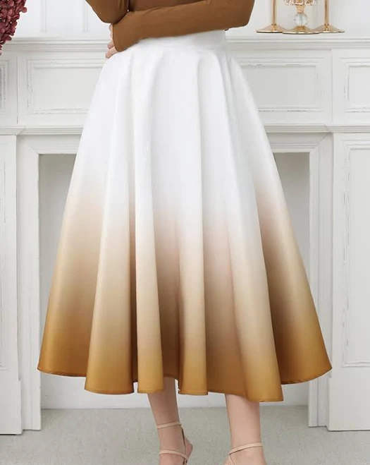 skirt Sophisticated Ombre A-Line Maxi Skirt Chicwish $39.9