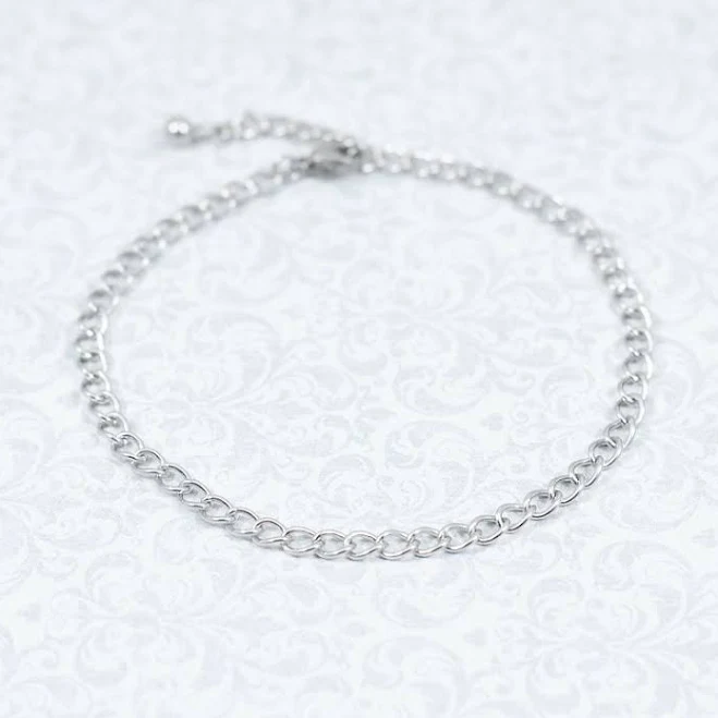 accessory Stainless Silver Chain Bracelet Charms Etsy - Seller $6.4