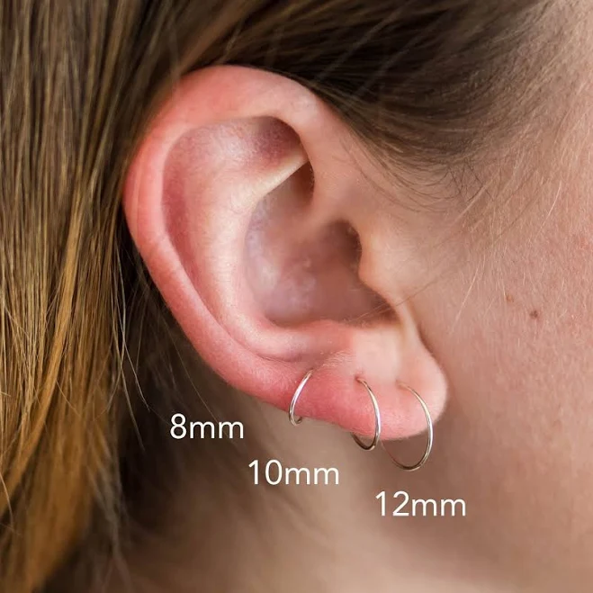 accessory Sterling Silver Hypoallergenic Hoop Earrings Sunlight Silver $12.8