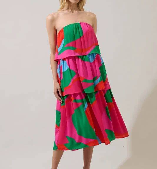 dress Sugarlips Milton Abstract Moxy Tiered Maxi Dress Sugarlips $95